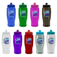 Pedal Pusher 27oz Recycled Transparent Contour Bottle w/Push