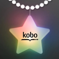 Multicolor LED Glow Star Clip-On Light Badge with White Bead