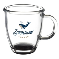 11.75 oz. clear coffee mug with handle and smooth rounded rim.... from ASI...