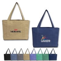 12 oz. pigment dyed cotton canvas tote bag with 4.5" gusseted... from ASI...