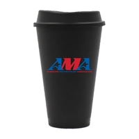 17 ounce plastic Java Flex travel mug with lid.... from ASI 91880 Tranter...