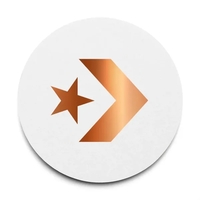 40 pt. Pulpboard Coaster, 3.5" Round, Foil Stamped