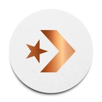 40 pt. Pulpboard Coaster, 3.5" Round, Foil Stamped