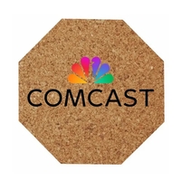 Cork Coaster, 3.5" Octagon, Digital