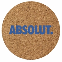3.5" round cork coaster with customization.... from ASI 91880 Tranter...