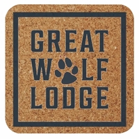 4" square shaped cork coaster with customization.... from ASI 91880 Tranter...