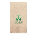 Foil Stamped 1-Ply Kraft Dinner Napkin - 1/8 Fold