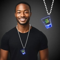 Blue LED 2 oz Shot Glass Medallion