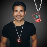 2 oz. opaque shot glass medallion with red LED light.... from ASI 42016...