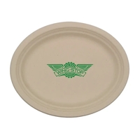 12.5" biodegradable oval platter made from recycled materials in the USA.......