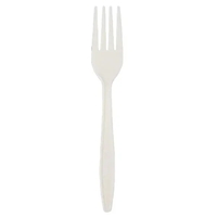 Unimprinted plastic four-tined disposable fork.... from ASI 91880 Tranter...