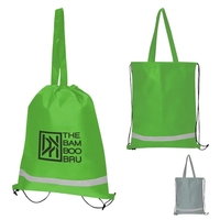Double Feature non-woven drawstring bag with plenty of room for carrying......