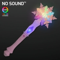 LED Snowflake Wands, No Sound, Slow Color Change