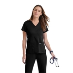 Grey's Anatomy Classic - Women's Two-Pocket Mock Wrap Ril...