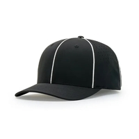 Performance cap with laser vents, moisture-wicking fabric, and stretch...