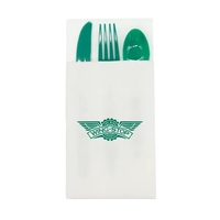 4.25" x 8.5 three-piece utensil set with plastic fork, knife and... from ASI...
