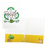 Full Color Printed Recycled Eco White Folder