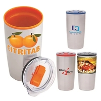 3.44" x 6.88" x 3.69" Outback 20-ounce double-wall stainless steel tumbler......