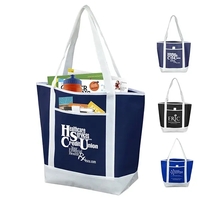 Tote bag made of reusable and recyclable non-woven polypropylene with...