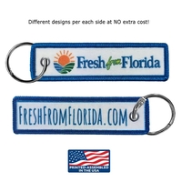 2 Side 4CP Dye Sub Key Ring with Merrow Border