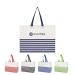 Non-Woven Horizontal Stripe Tote Bag
