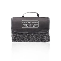 50"W x 60"H polyester fleece picnic blanket with roll-up design, woven......