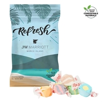 4 oz eco bag compostable with Tropical Salt Water Taffy... from ASI 44900 NC...