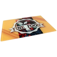 This 8" x 11" glass cutting board features a textured cutting... from ASI...