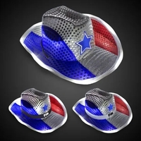 Red White & Blue LED Cowboy Hat