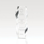 Flowing Monolith Crystal Award - 10.25" H