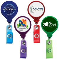 JUMBO Round Retractable Badge Reel (translucent)