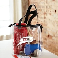 12" x 12" stadium tote bag made of clear PVC with... from ASI 68507 The...