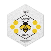 Seed Paper Coaster 3.35x3.9" hexagon