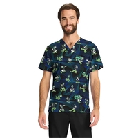 Cherokee - Tooniforms - Men's 3-Pocket V-Neck Print Top