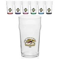 Clear 19 oz tapered pub glass with slick curve glass design.... from ASI...
