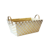 Gold & White Gift or Storage Basket Empty... from ASI 89971 Stuff A Mug