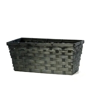 Black Bamboo Basket EMPTY 14"