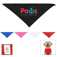 12" x 26.5" triangular pet bandanna made of rPET material.... from ASI 61125...