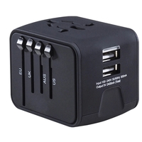 World Travel Adapter with 2 USB Ports