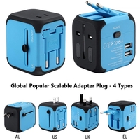 World Travel Adapter with 2 USB Ports