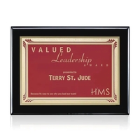 High gloss black piano finished plaque with burgundy plate.... from ASI 84592...
