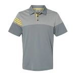 Adidas Men's Heathered 3-Stripes Colorblocked Polo
