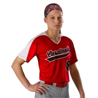 Women's Vneck Fastpitch Jersey... from ASI 84358 S&S Activewear