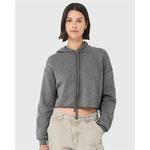 BELLA + CANVAS Women's Crop Fleece Hoodie Sweatshirt