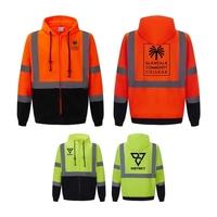 Safety jacket with a full-zip, hood, ribbed waist and wrist and... from ASI...