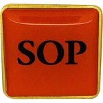 1" W x 1" H Rounded Square Digistock Lapel Pins