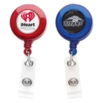 Round "GOOD" Retractable Badge Reel (translucent)