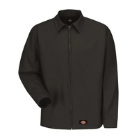 Tall-sized work jacket made of cotton/polyester with wrinkle resistance and...