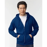 8.0 oz., 50% cotton / 50% polyester full-zip hooded sweatshirt. Blank... from...