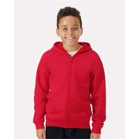 Youth 8.0 oz., 50% cotton / 50% polyester full zip hooded... from ASI 84358...